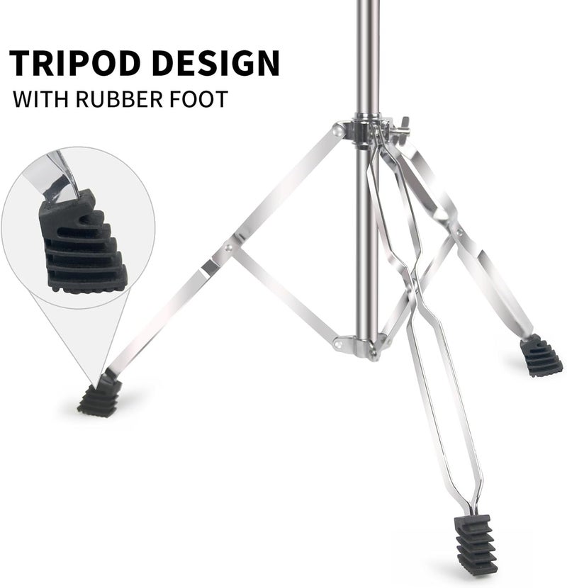 Seteol Snare Drum Stand, Snare Stand with Drumstick Holder and a Pair of 5A Drum Sticks Fit for 8 to 15 Inch Snare Drum and Practice Pad, Adjustable Height 25.6 to 39.4 Inches for Drum - Image 5